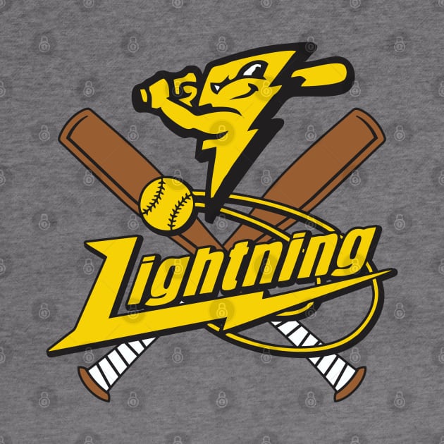 Lightning Baseball Team Logo by DavesTees